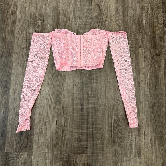 Sugar Thrillz Fawn Me Over Lace Corset Top - Picture 2 of 2